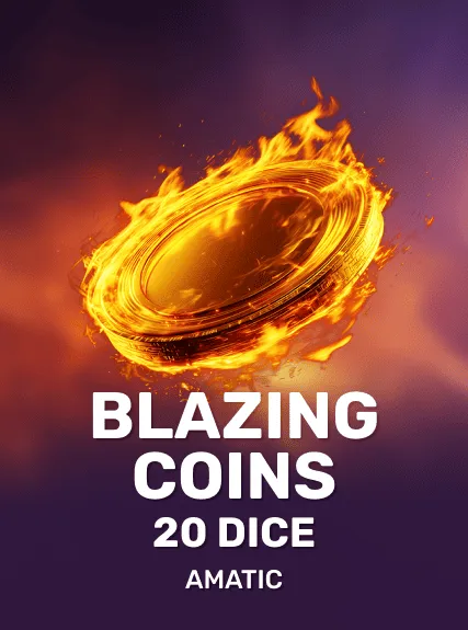Blazing Coins 20 Dice game tile